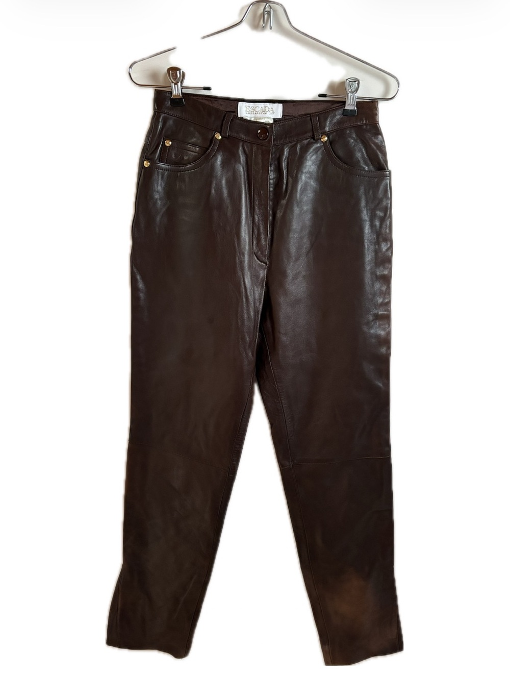 Vintage Escada by Margaretha Ley Chocolate Brown Leather Pants 🤎